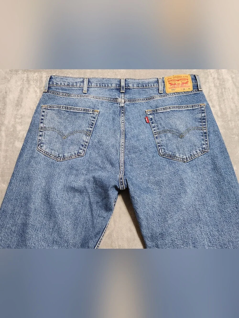 Levi's 505 Regular Straight Leg Jeans 38x30 Blue